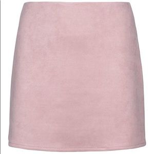 🧡Faux suede a line skirt
